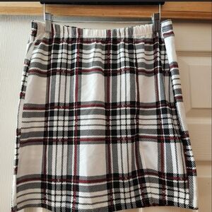 Plaid Women's Skirt in Black, White, and Red